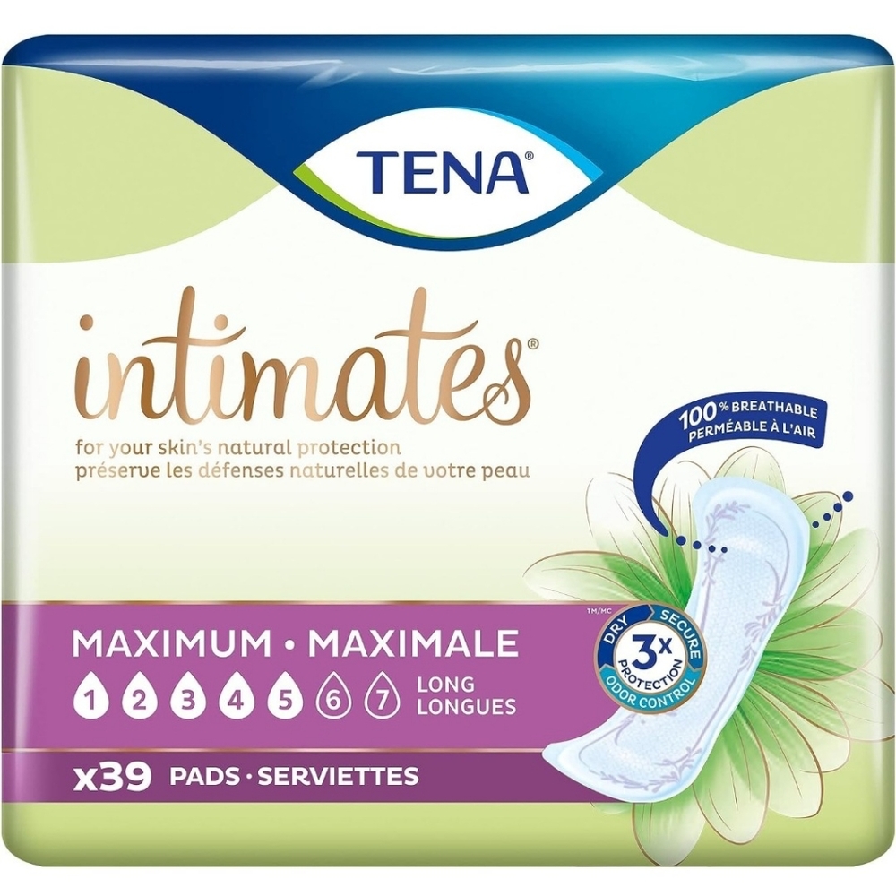 NIP Tena Intimates Maximum Long Pads Pack Of 39